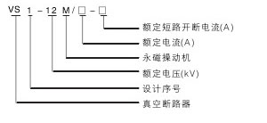 VS1-12M真空斷路器型號含義說明（míng）